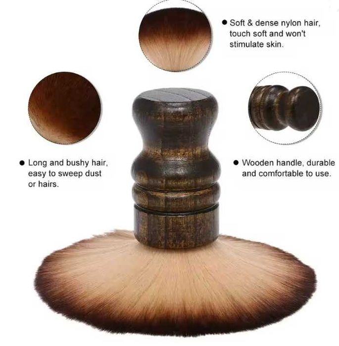 Karkówka fryzjerska drewniana do usuwania włosów z karku