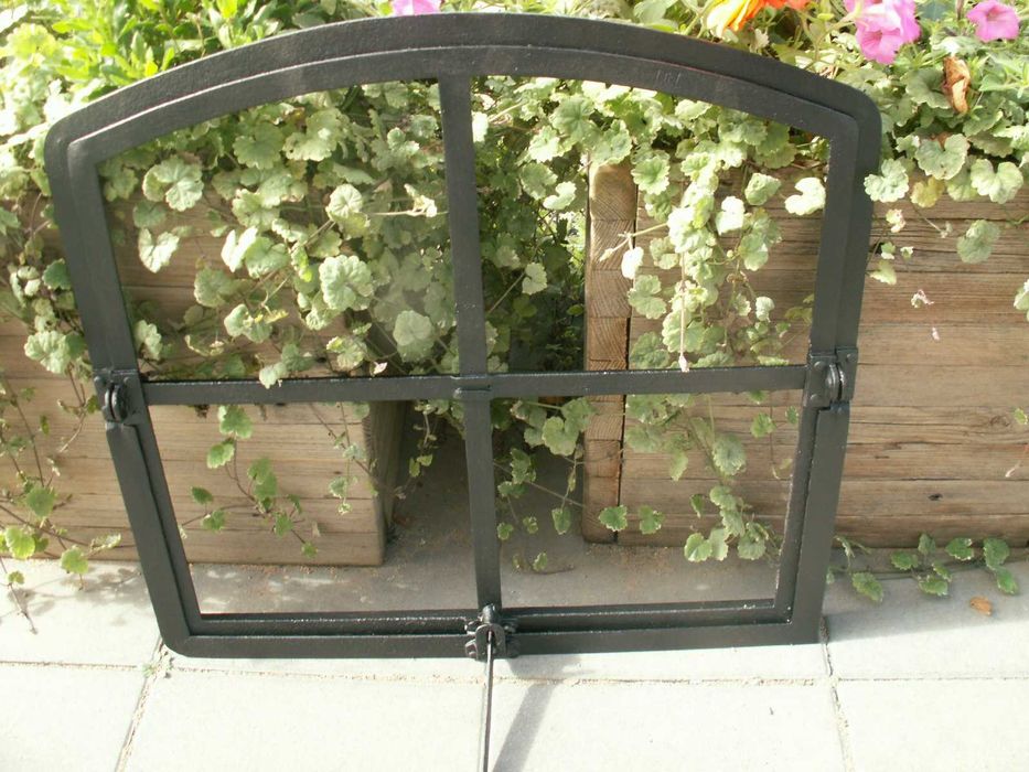 Stare okno loft retro lustro grill ogrodzenie 58x57