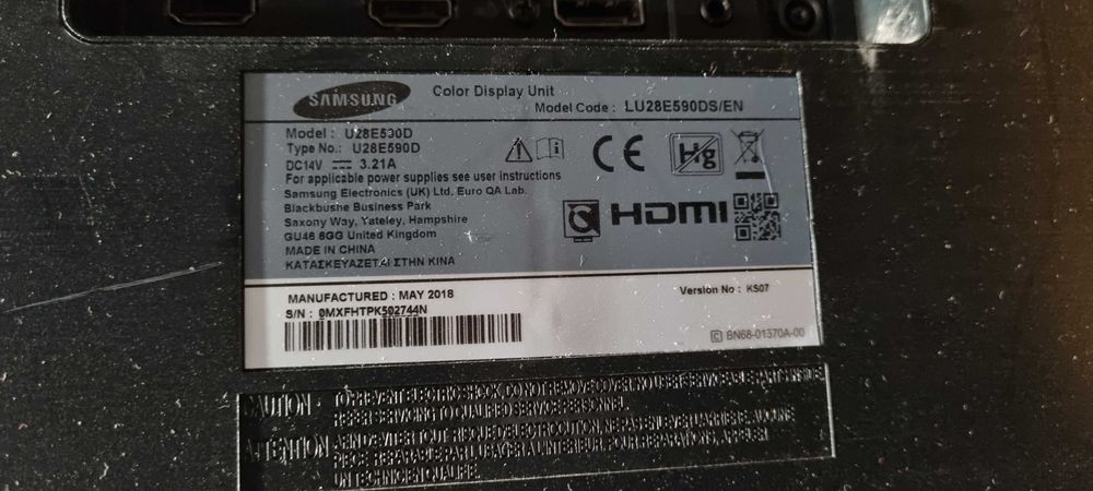 monitor samsung UHD 4K