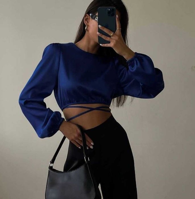 Топ из шелка молочного цвета