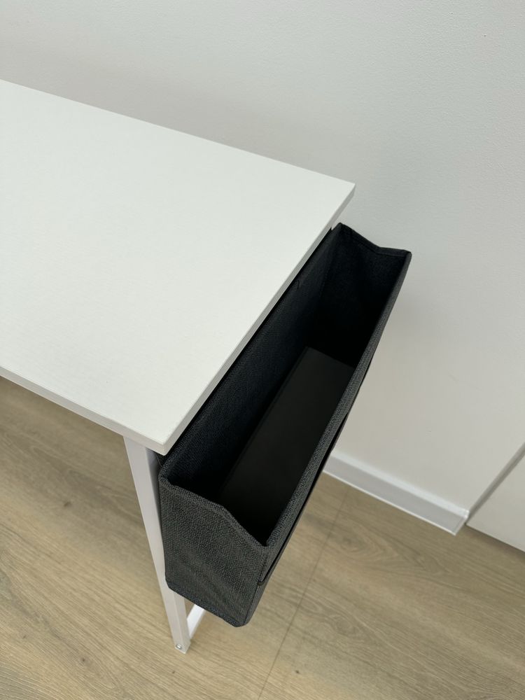ODK biurko białe stolik 80x40x73,5cm z uchwytem i torbą