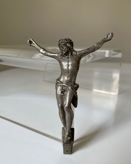 Korpus Jezus Vintage Cynkal Ołów Rzeźba Odlew Dewocjonalia