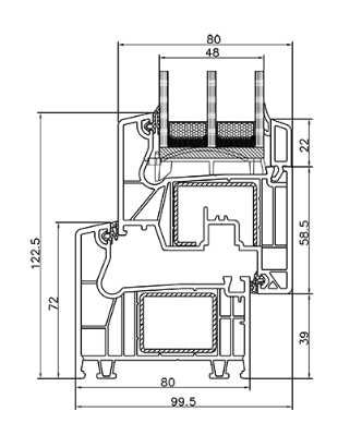Okna PCV Sonarol Moderntherm 1165 x 1135 O16 typowe wymiary od ręki