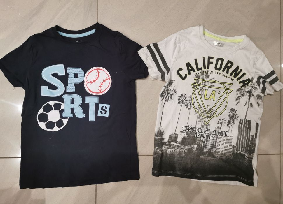 2szt koszulki T-shirt chłopak 6-7 lat 122-128