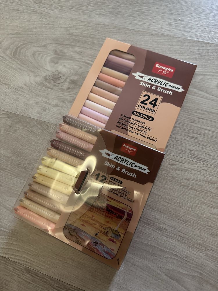 Акрилові маркери Guangna Skin & Brush 24