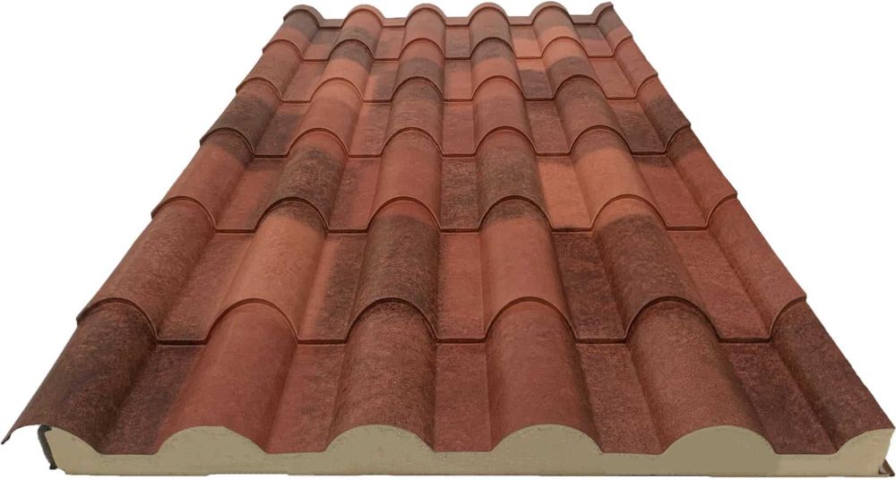 Painel Sandwich Imitação Telha Envelhecida Clara/Escura