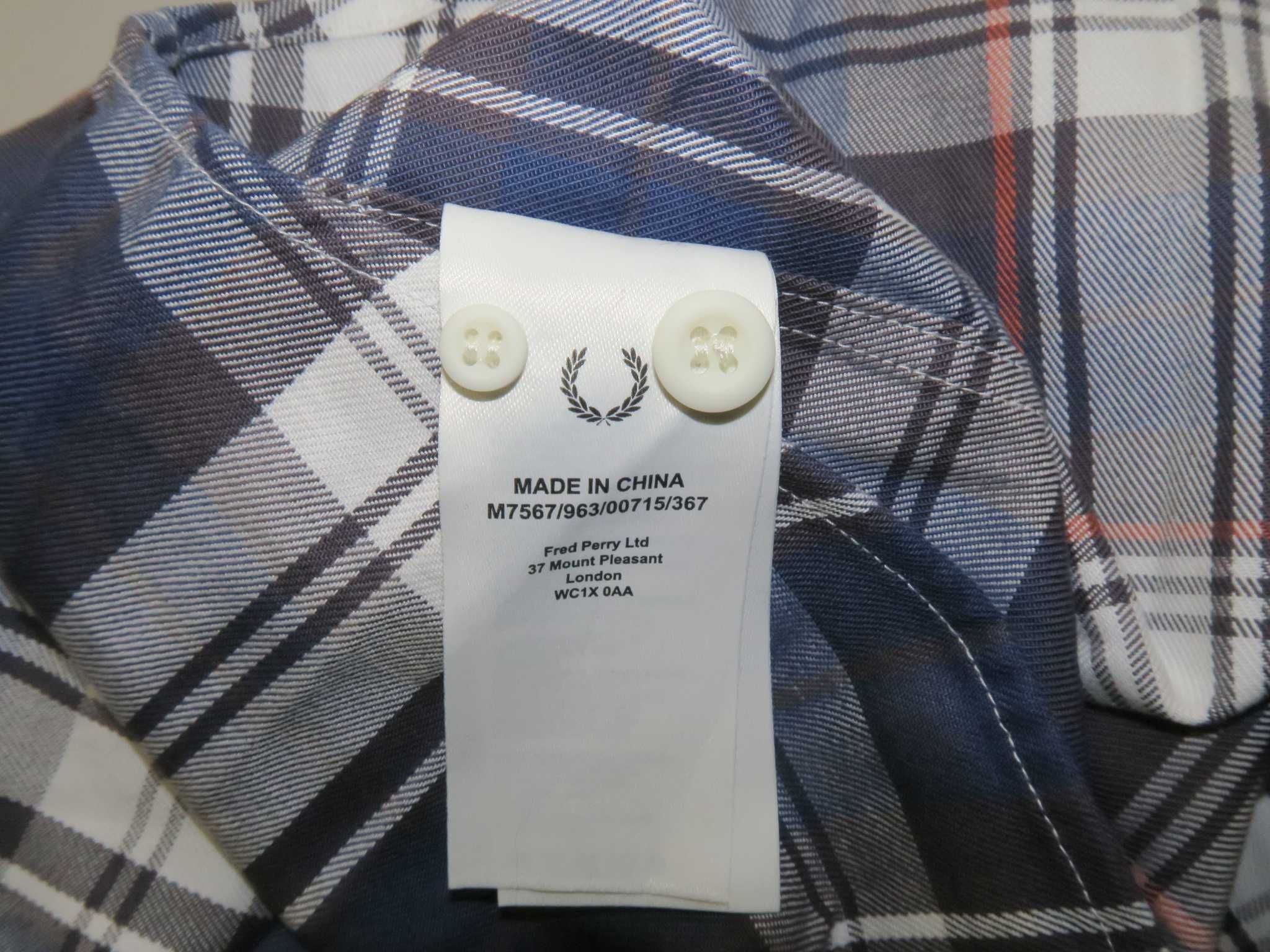 Fred Perry koszula w kratę grubsza  nowa M