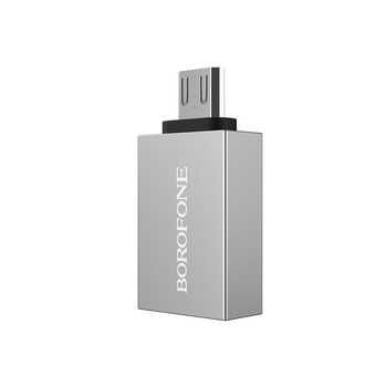 Adapter BV2 OTG - USB na Micro USB - srebrny