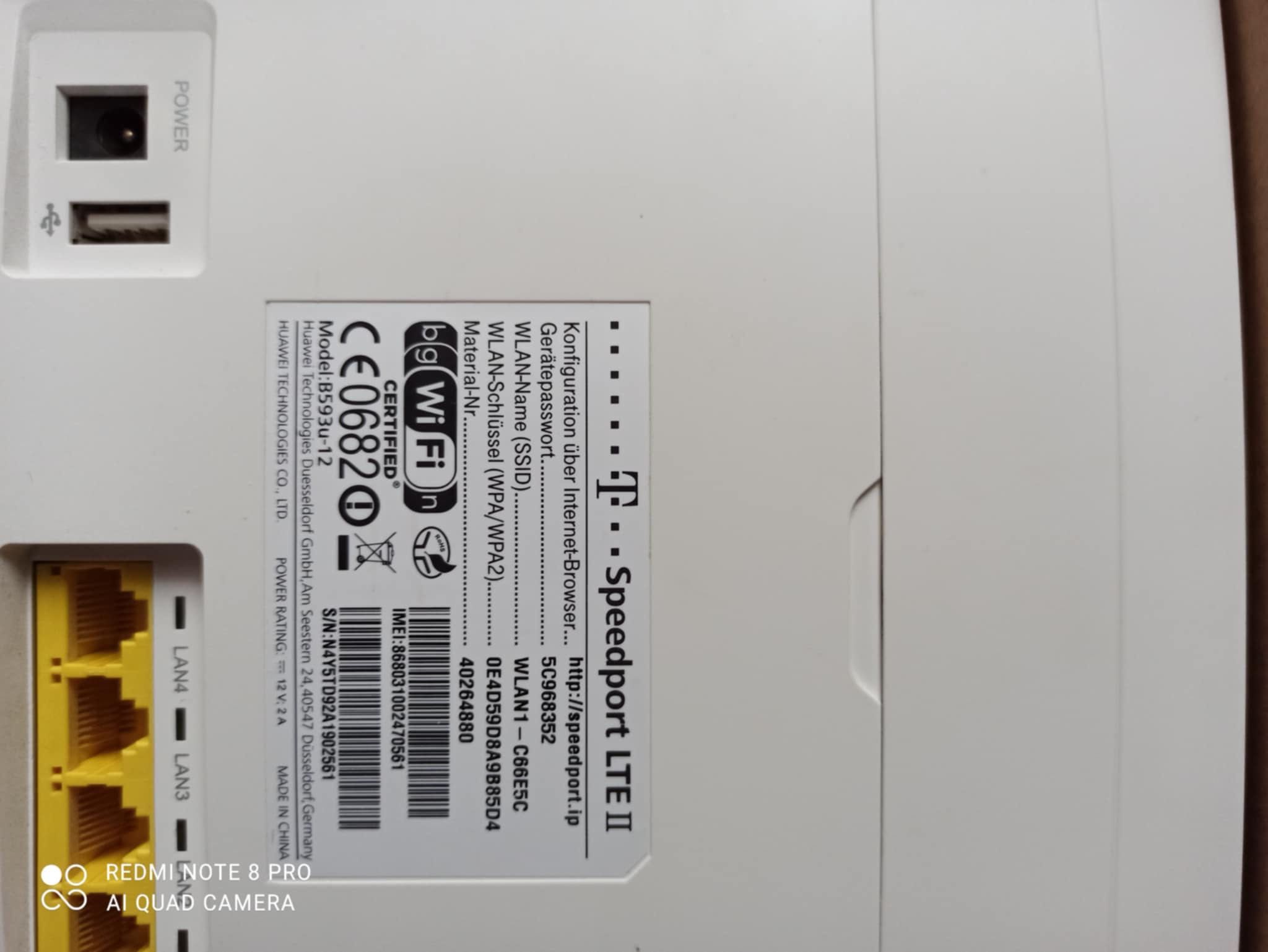 Стационарный 4G/3G WiFi роутер Huawei B593 LTE CPE