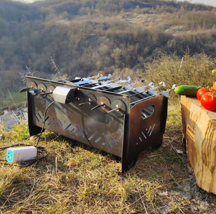 Автомангал мангал з мотором автоматичний мангал