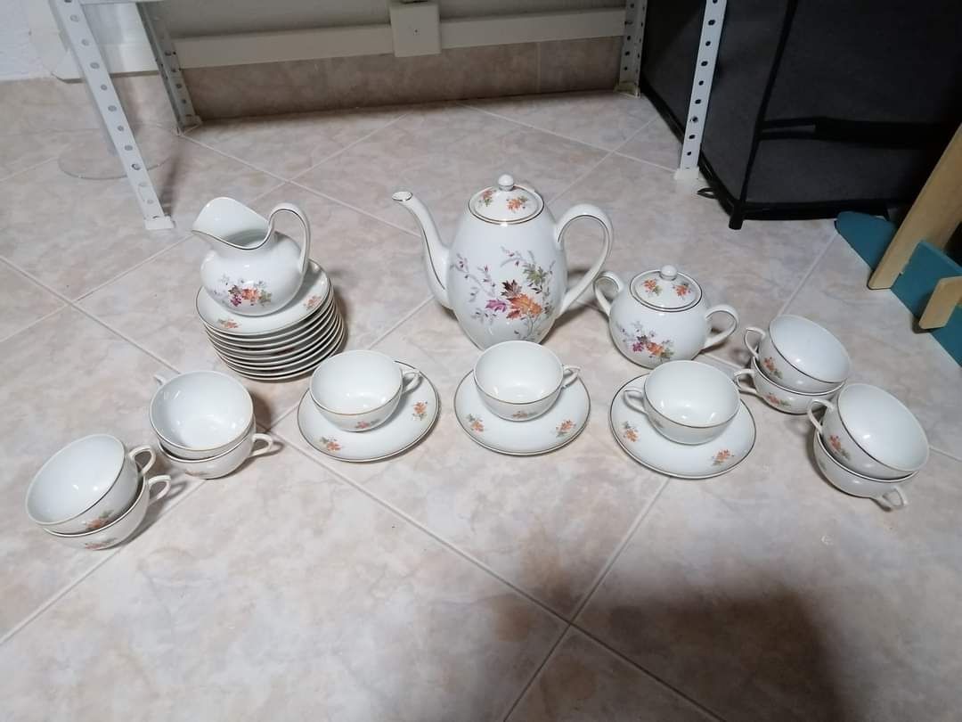 porcelana de Coimbra conjunto de chá