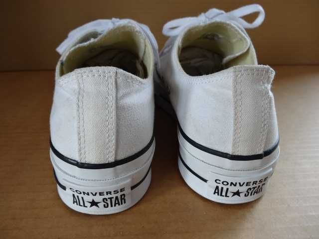 Trampki na platformie CONVERSE All Star roz 38 Białe Krótkie