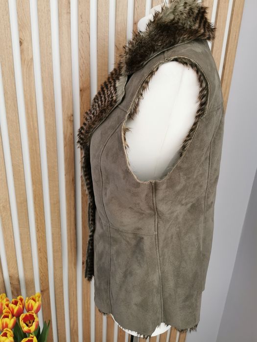 Bezrękawnik kamizelka z futerkiem od środka r. M