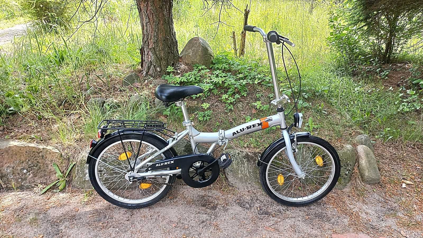 Aluminiowy Rower Miejski Składak Alu-Rex Składany 3 biegi Sram T3 20