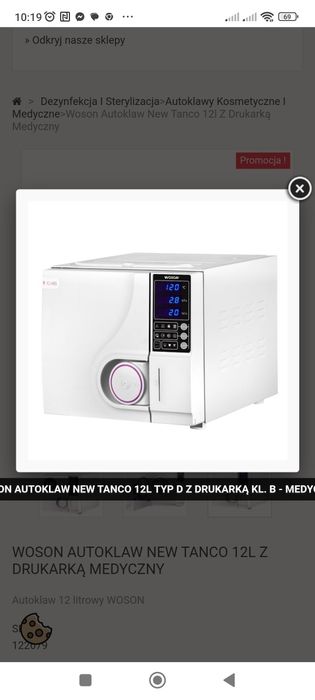 Autoklaw 12l. Z drukarką klasy B
