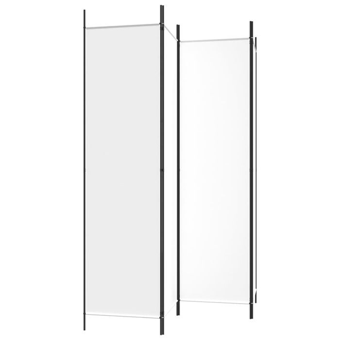 vidaXL Parawan 4-panelowy, biały, 200x200 cm, tkanina
