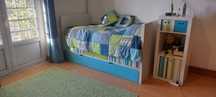Quarto Criança Completo - Cama - Mesa Cabeceira - Secretária - Estante