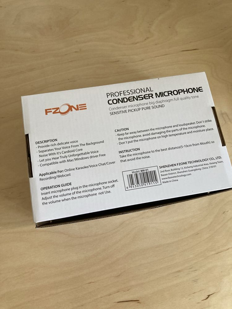 Fzone  Bm 01 Mikrofon Pojemnościowy Na Usb
