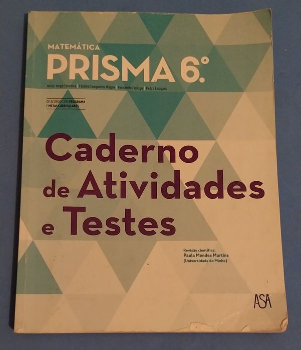 Caderno de atividades de Matemática 6°ano