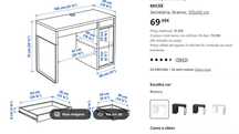 Secretária Ikea MICKE branca