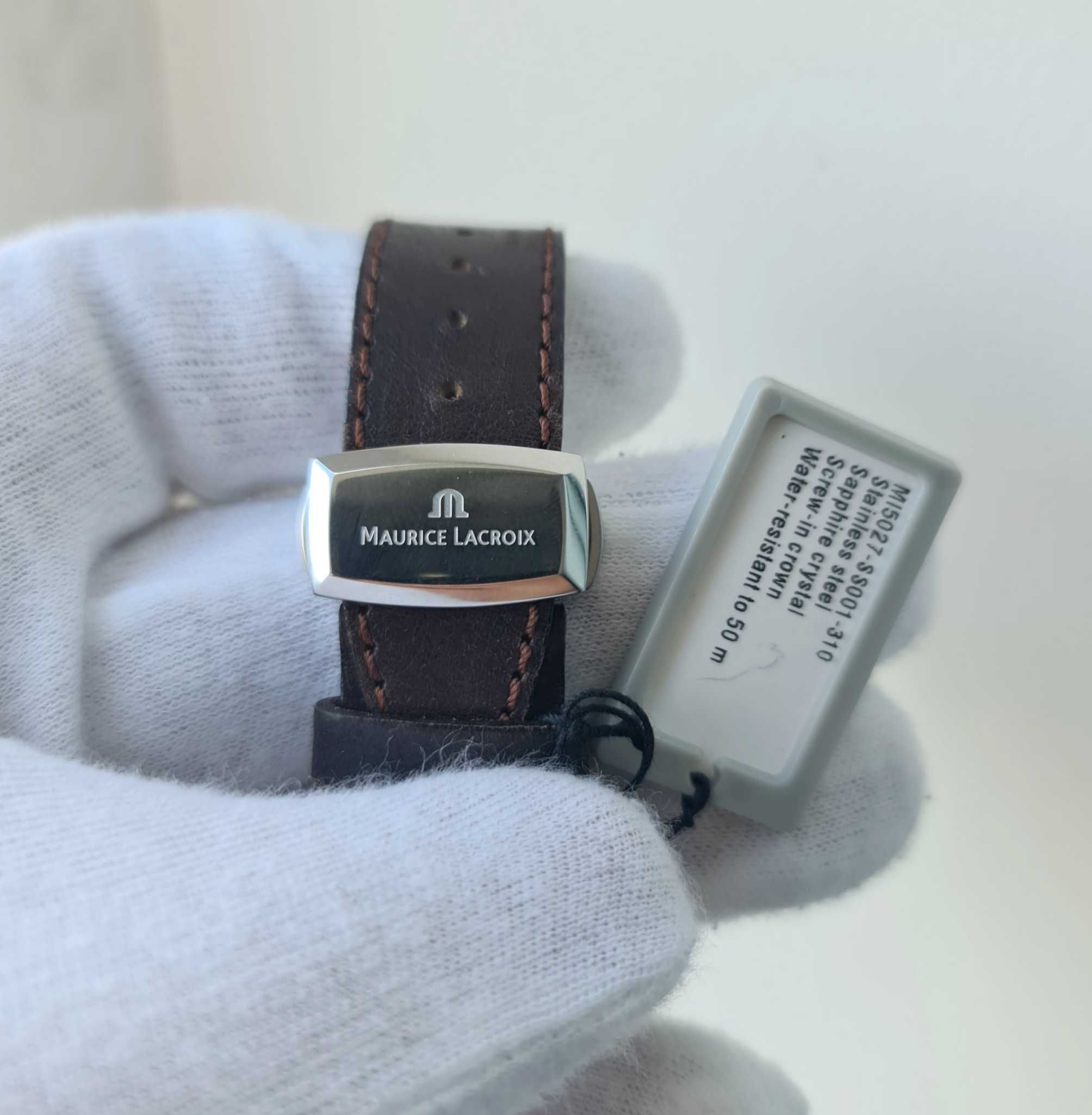 Чоловічий годинник Maurice Lacroix Miros MI5027-SS001-310 з будильнико