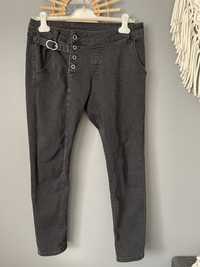 Spodnie jeansy rurki czarne xl