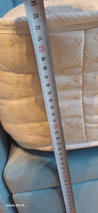 Łóżko tapicerowane niebieskie 100x200