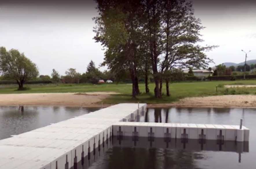 POMOST PŁYWAJĄCY Pomosty Pływające Platforma Pływająca 5x2,5m 12m2
