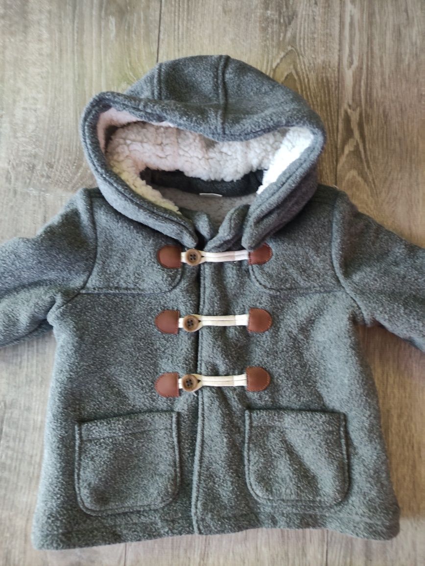 Kurtka/ płaszcz ocieplana dla dziecka/ H&M 86