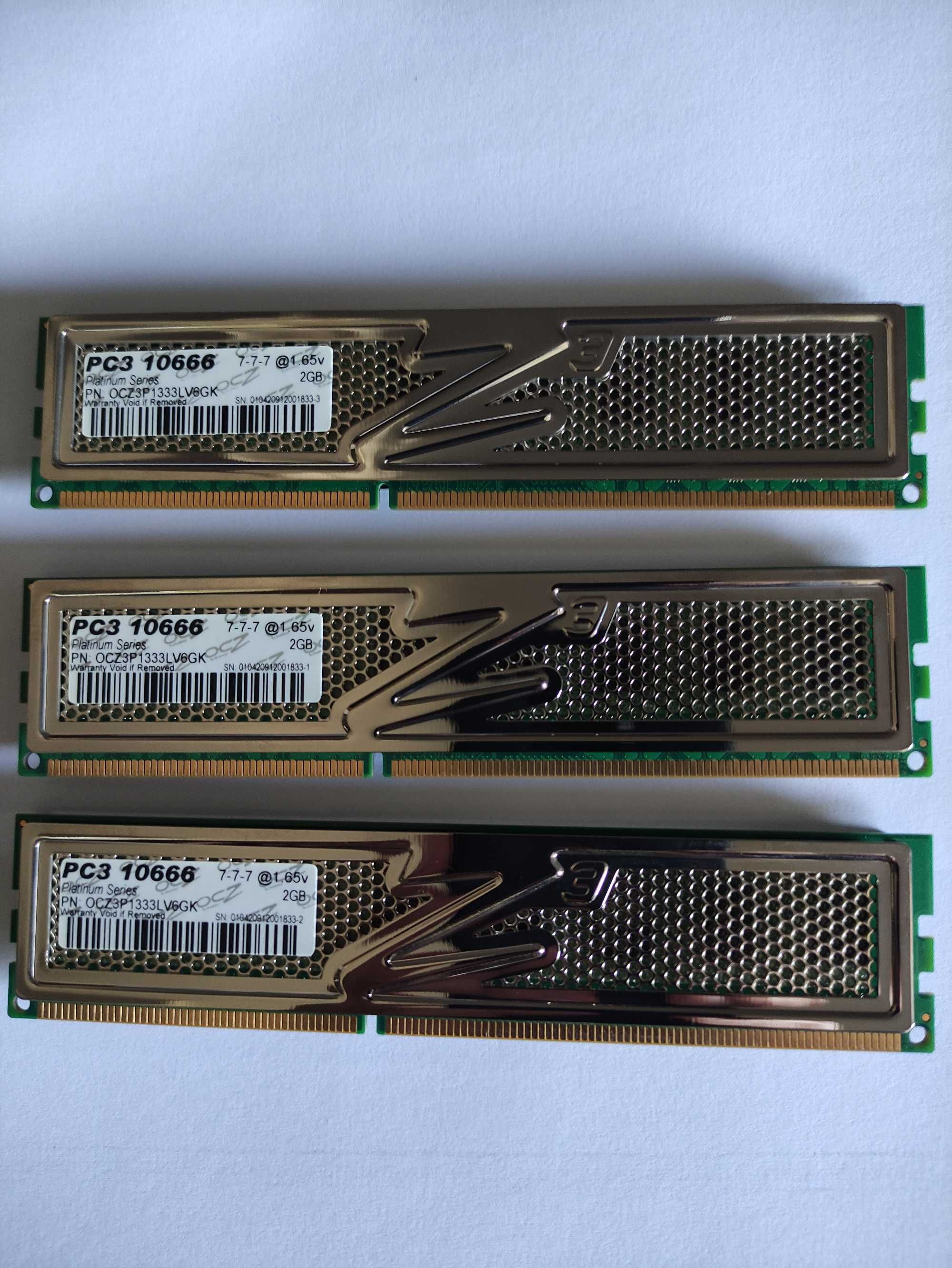 Pamięć RAM OCZ DDR3 2 GB 1333 3 sztuki