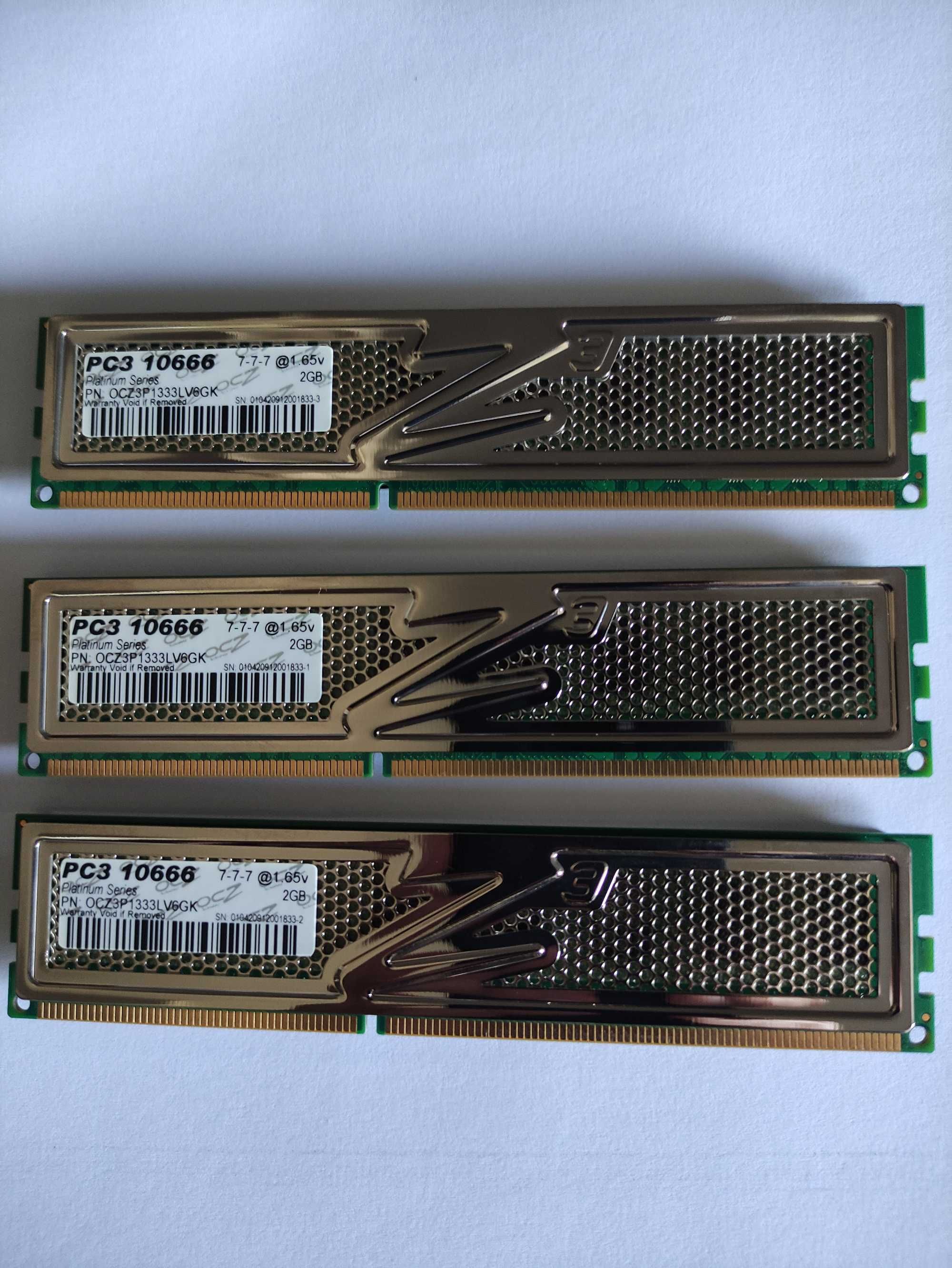 Pamięć RAM OCZ DDR3 2 GB 1333 3 sztuki