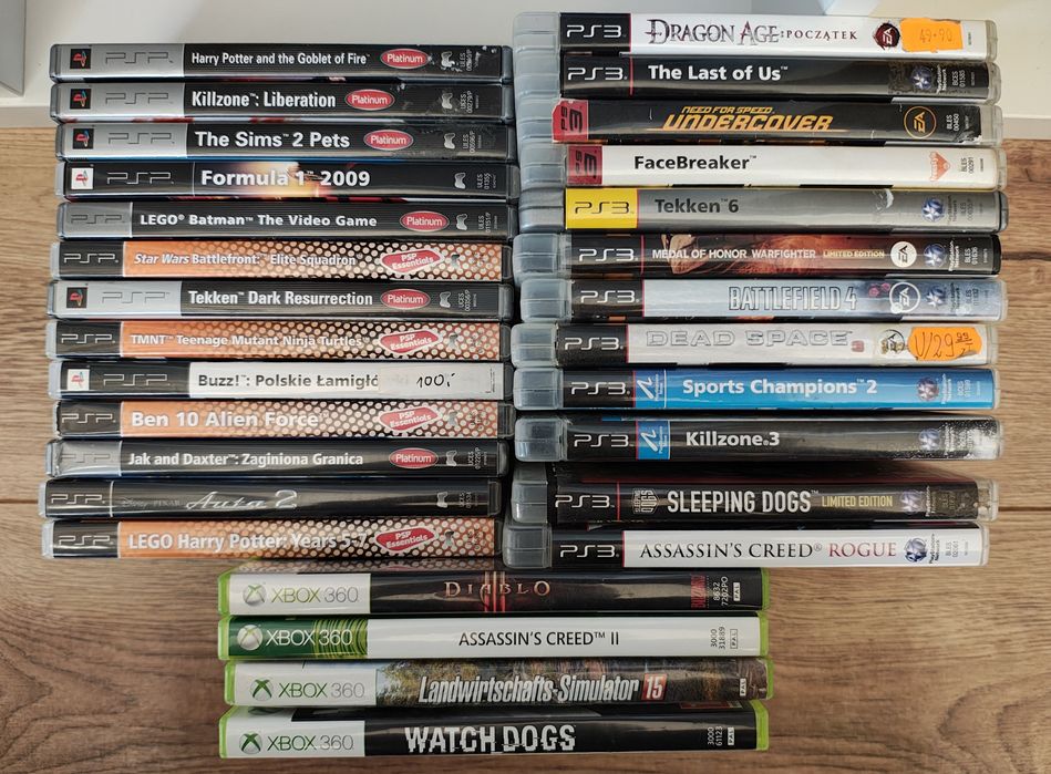 Gry na PSP PS3 XBOX360 Duży Zestaw
