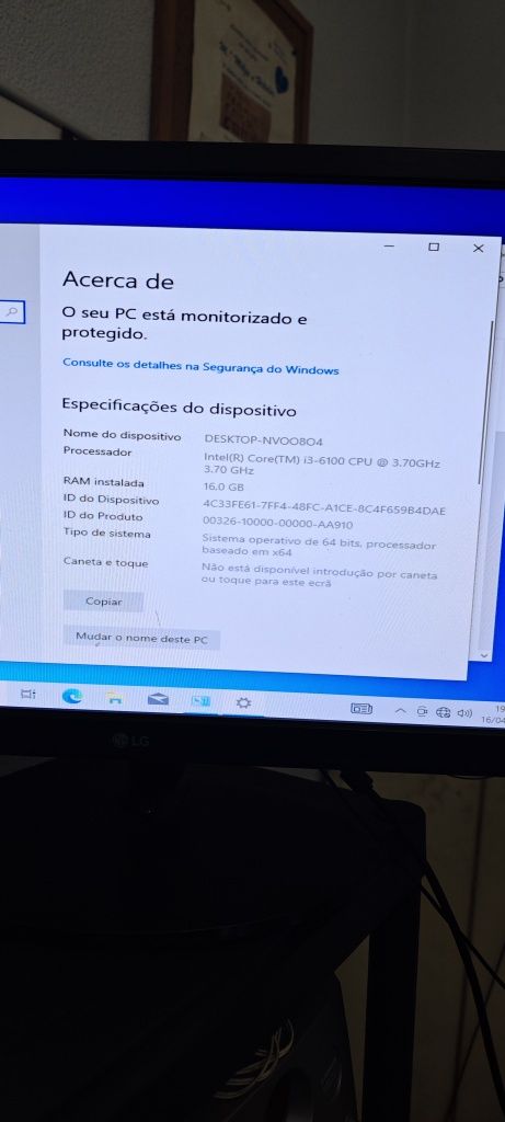 Set computador monitor rato teclado