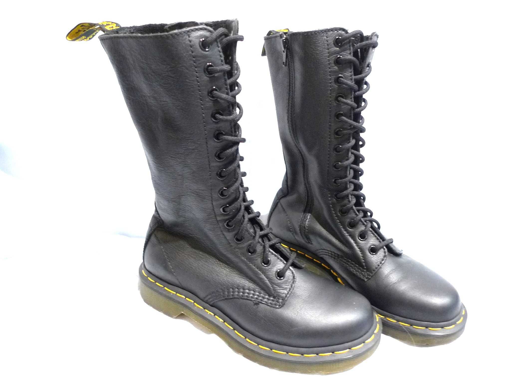 Dr MARTENS 1B99 Virginia r.38/24,5cm Glany skórzane wysokie czarne