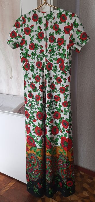 Платье длинное кримплен, 70х годов, СССР