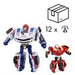 Transformer robot zmieniający się w pojazd, 2 kolory, 12 sztuk