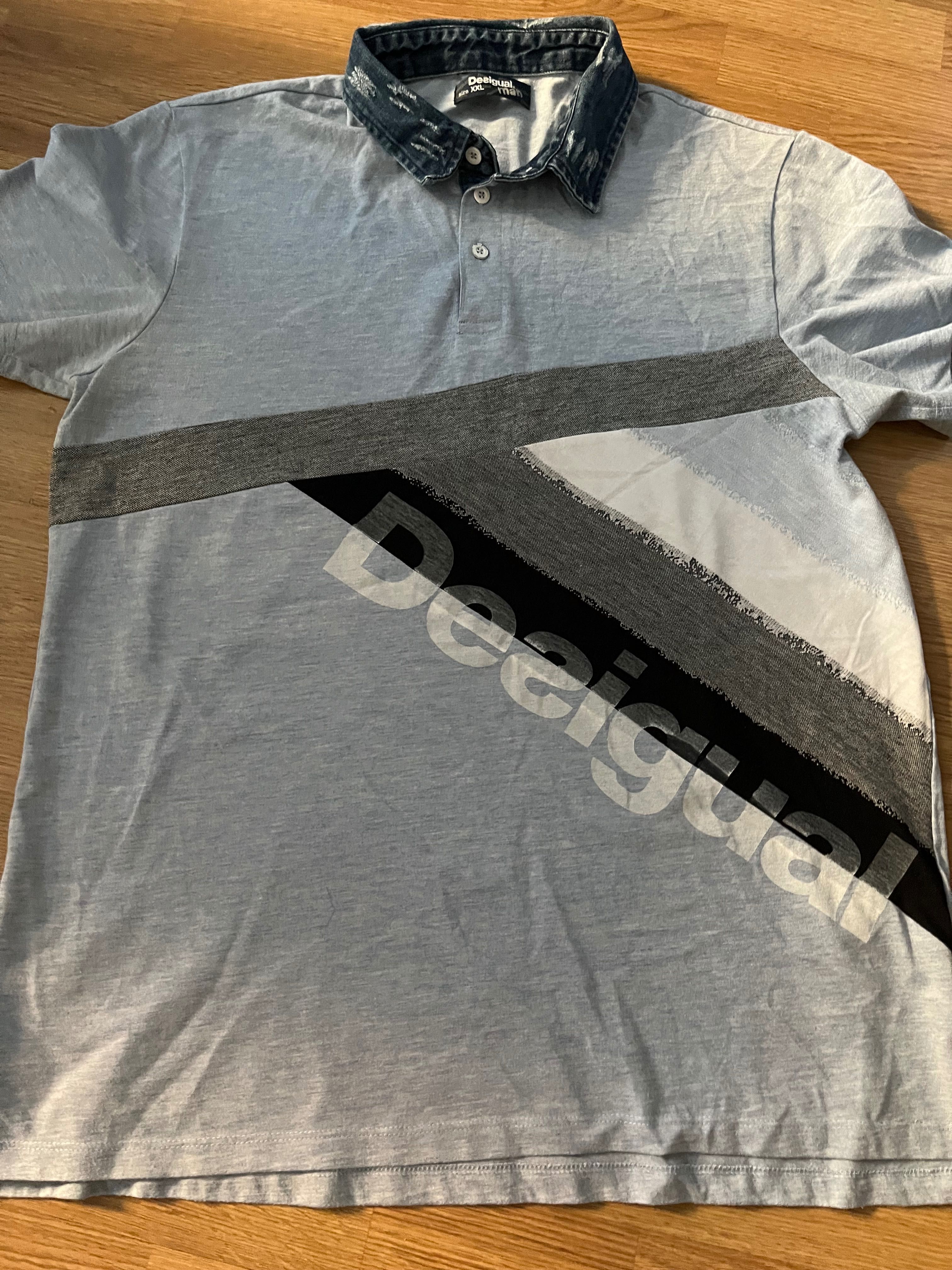 T-shirt polo męski 2XL, Desigual