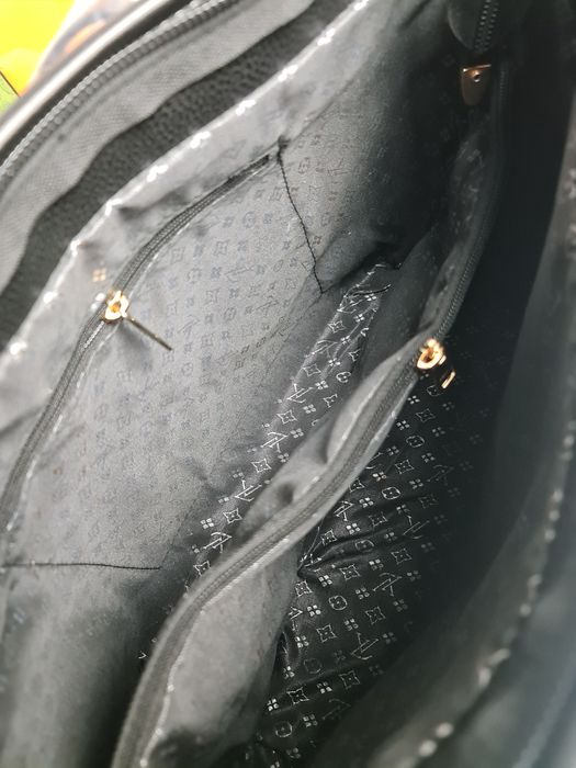 Torba duza Jet Set damska Louis Vuitton monogram czarna