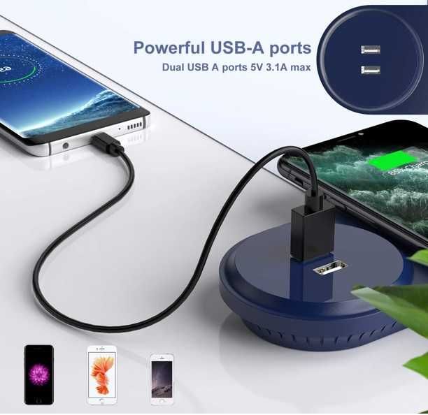 Szybka Ładowarka  Indukcyjna  BEZPRZEWODOWA QI 26W + 2 USB