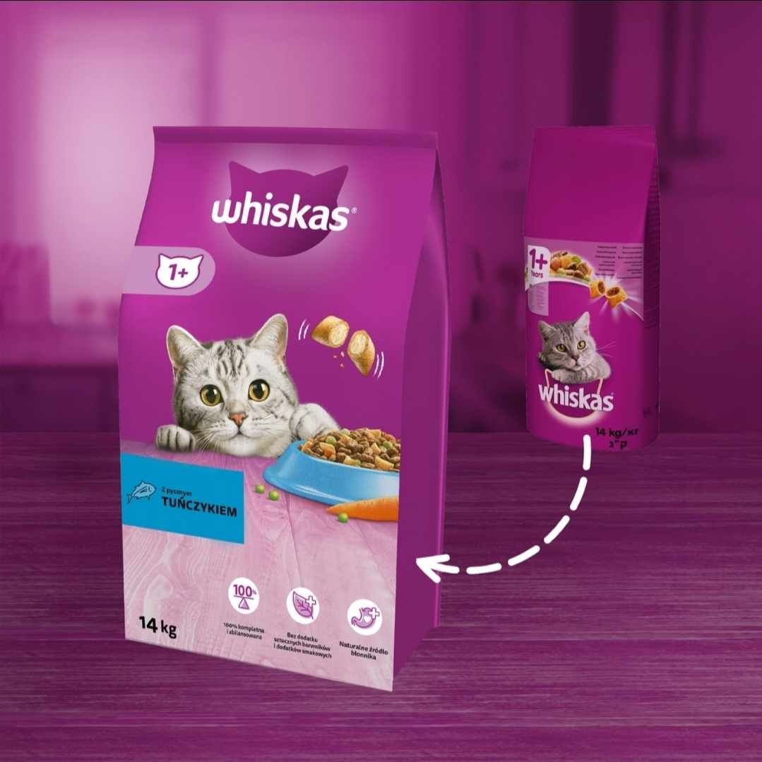 Whiskas Adult Tuńczyk Sucha Karma Dla Kotów 14kg