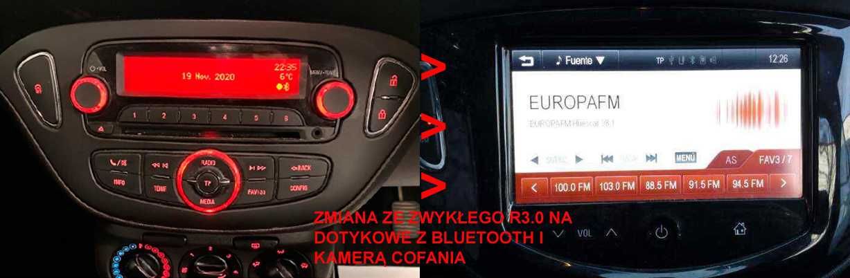Opel Corsa E Radio Dotykowe R3 Kamera Cofania DAB Bluetooth WYLOGOWANE