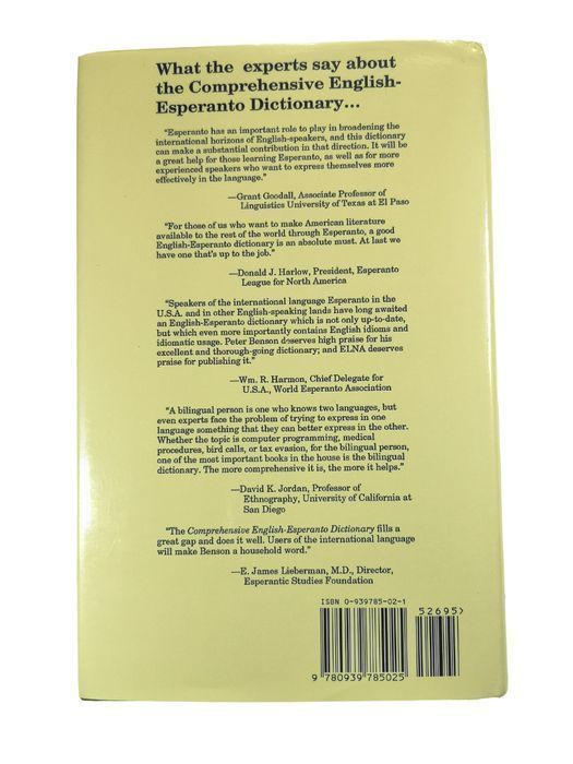 Comprehensive English-Esperanto Dictionary