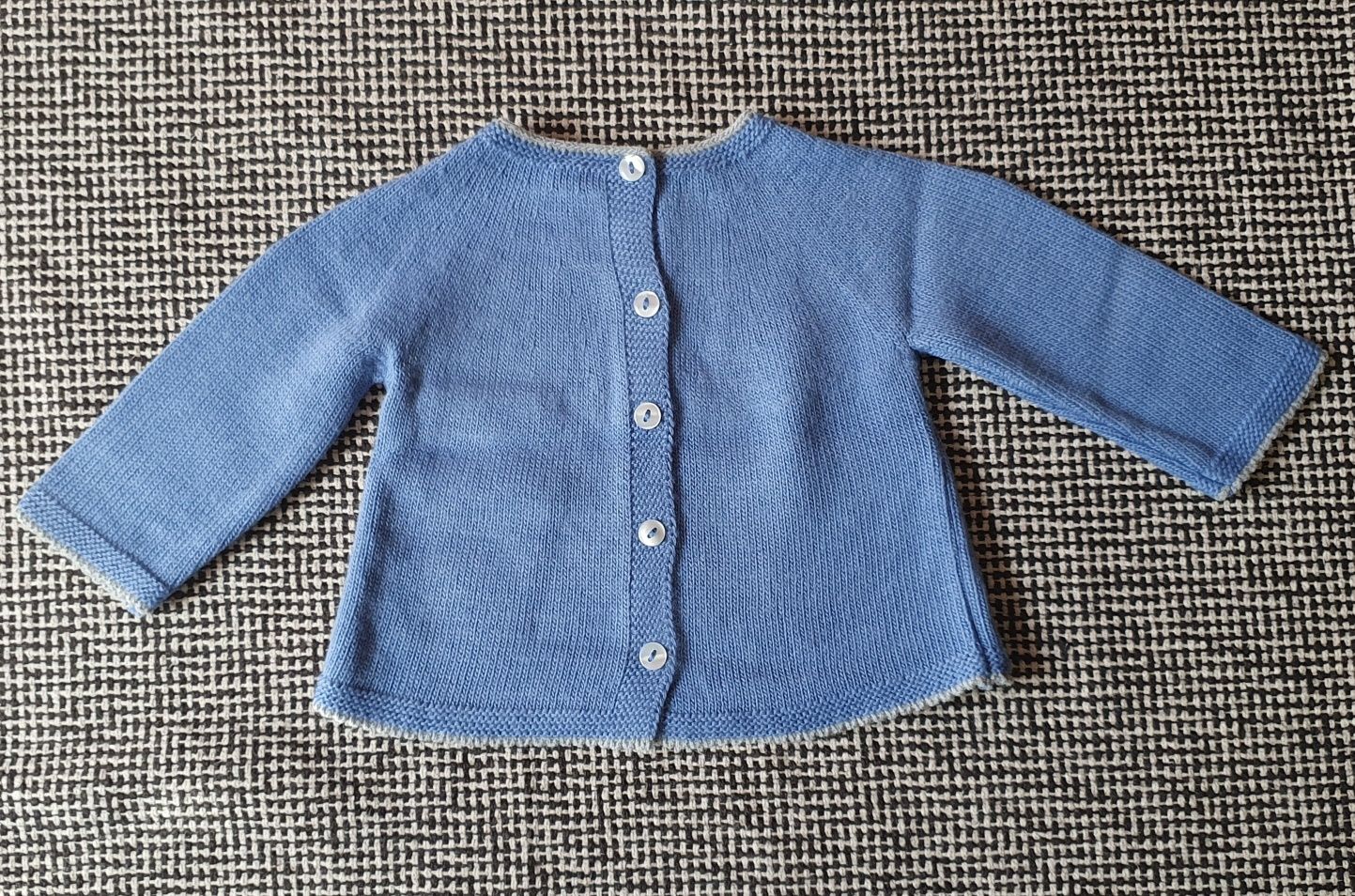 Conjunto malha azul bebé 1-3 meses