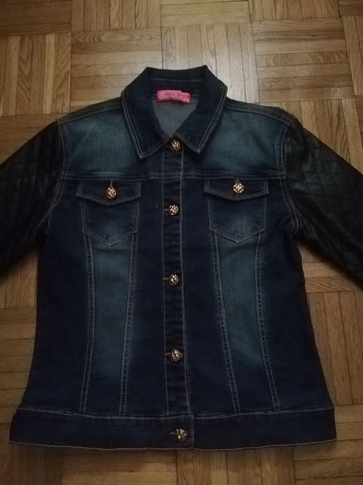 Kurtka nowa dżinsowa dla dziewczynki w r 146/152