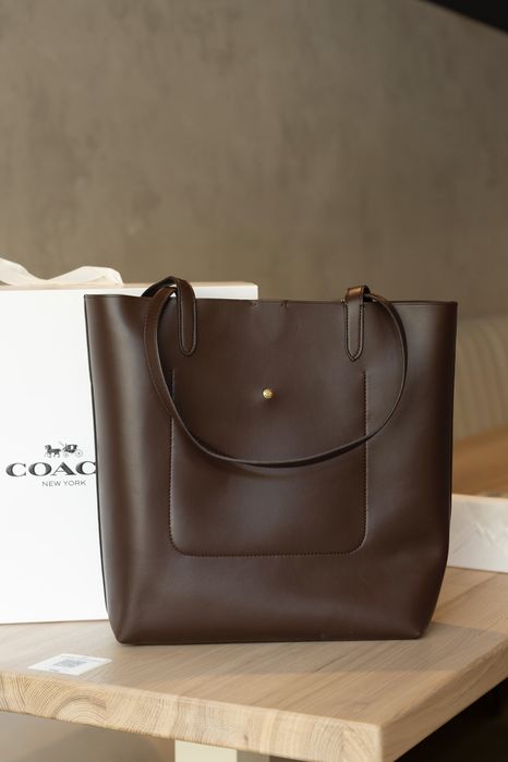 Сумка Coach шкіра | коричнева та чорна