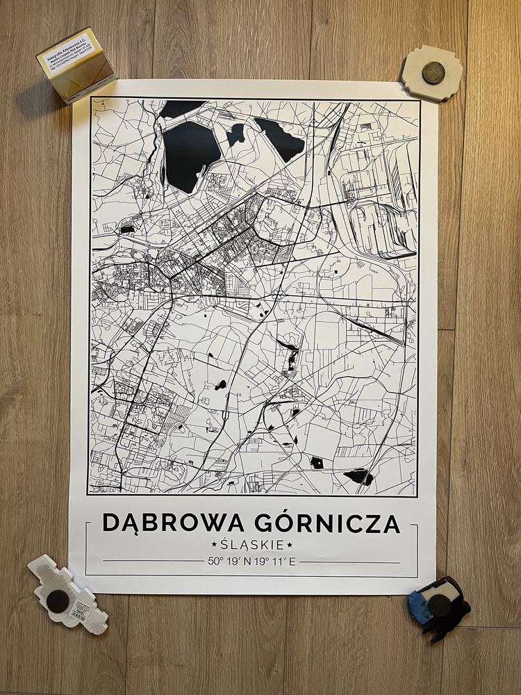 Plakat dekoracyjny miasta Dąbrowa Górnicza 50x70cm