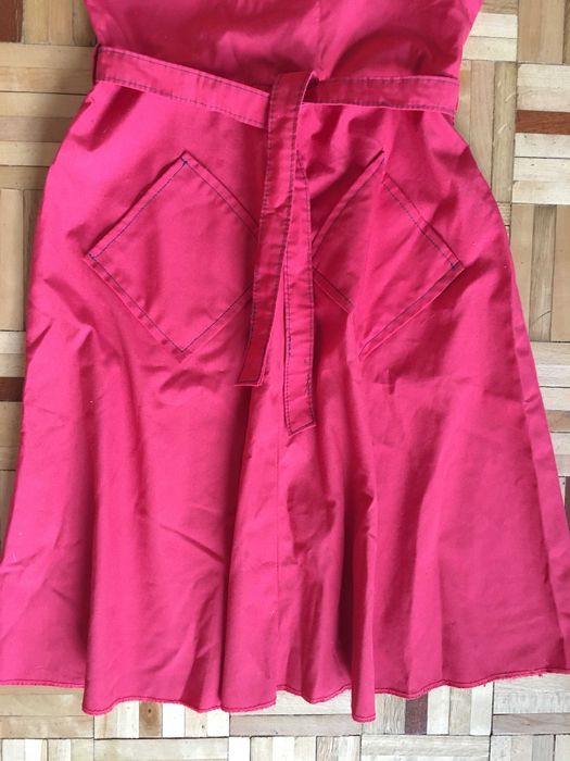 Retro czerwona sukienka Sawa pryncessa dla dziewczynki PRL