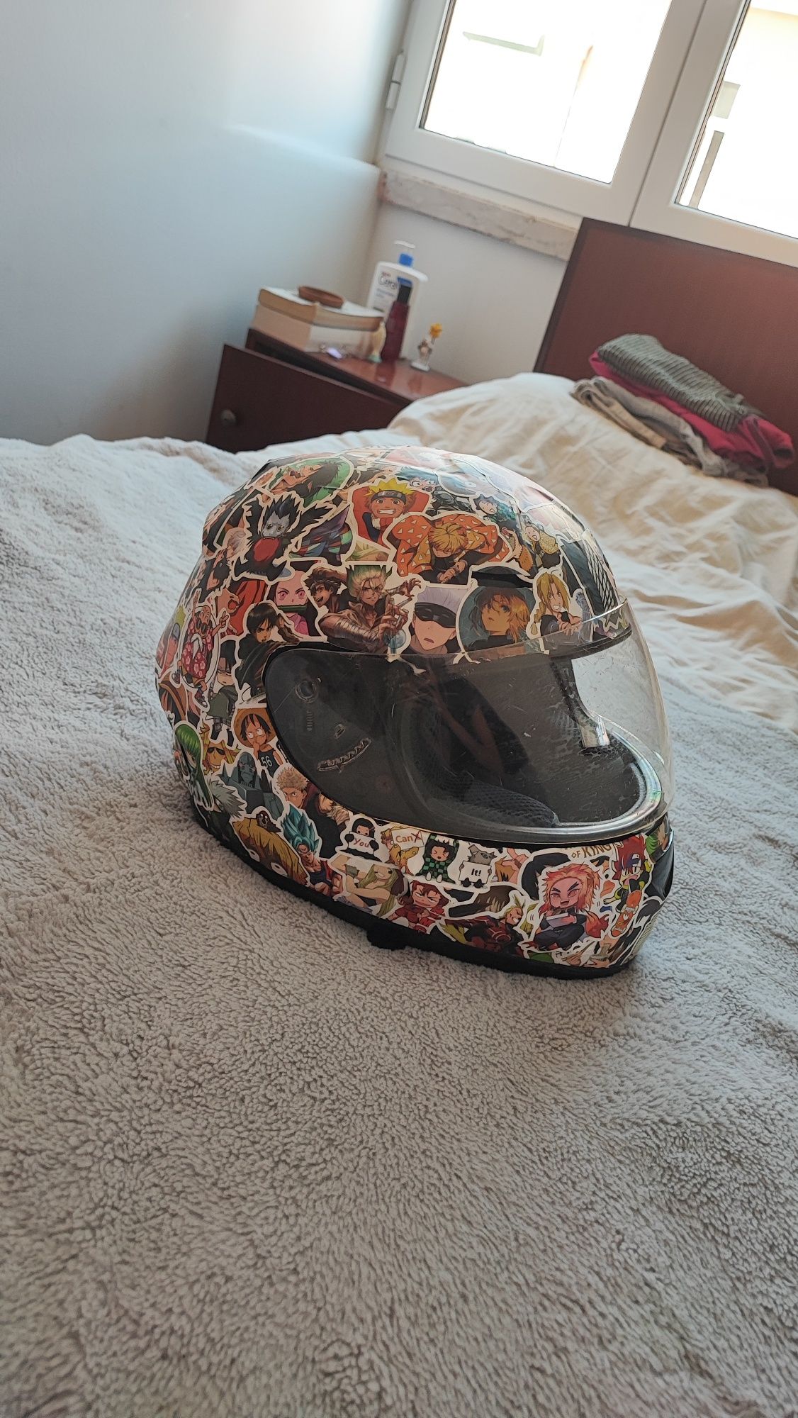 Capacete de mota HAISEN StickerBomb anime