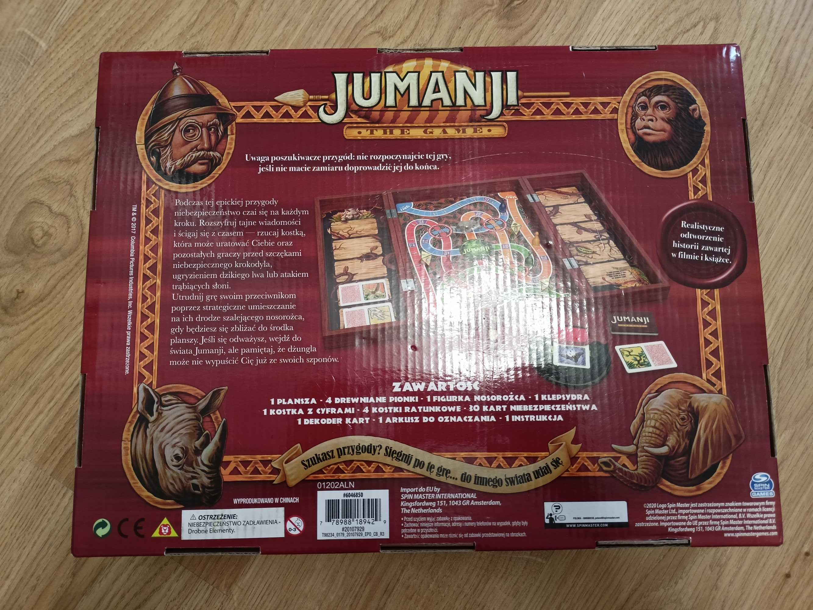 Używana gra Jumanji wersja drewniana