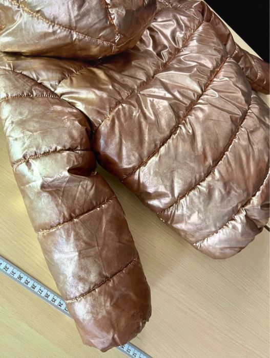 Złota kurtka ocieplana/zimowa, H&M 98/104